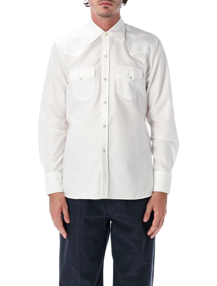 Fortela Tex Slim Fit Cotton Contrast Cuff Western Casual Shirt