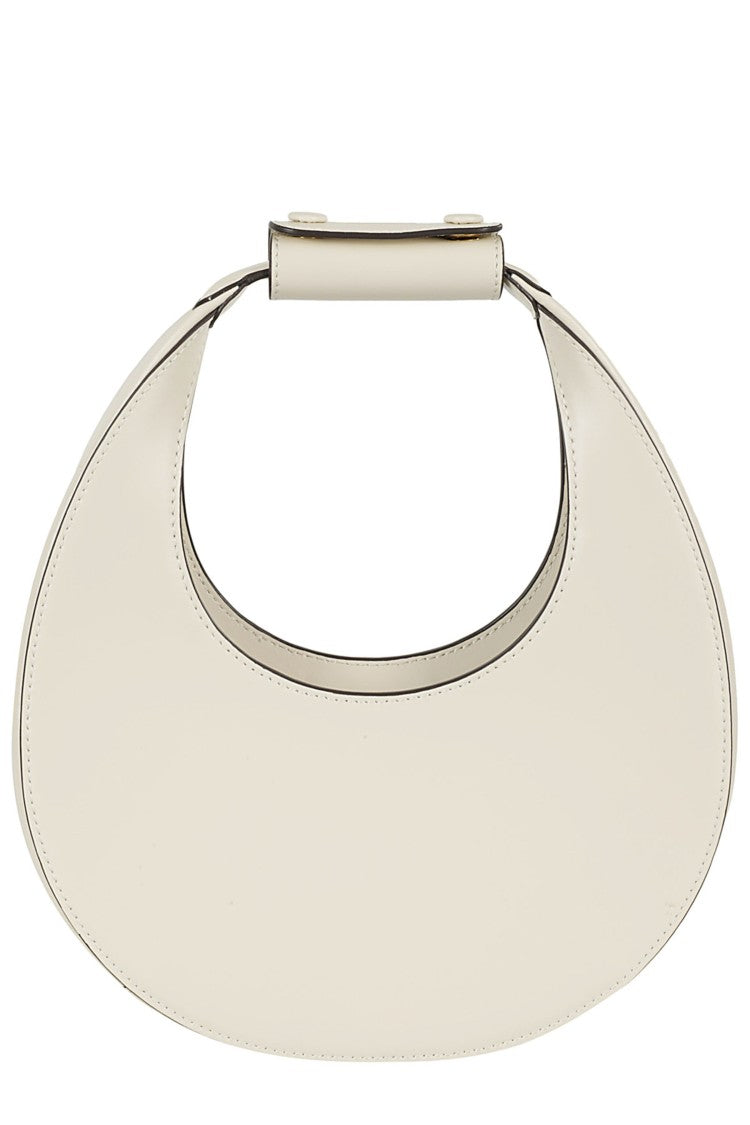 Staud Crescent-Shaped Cream Leather Mini Moon Bag