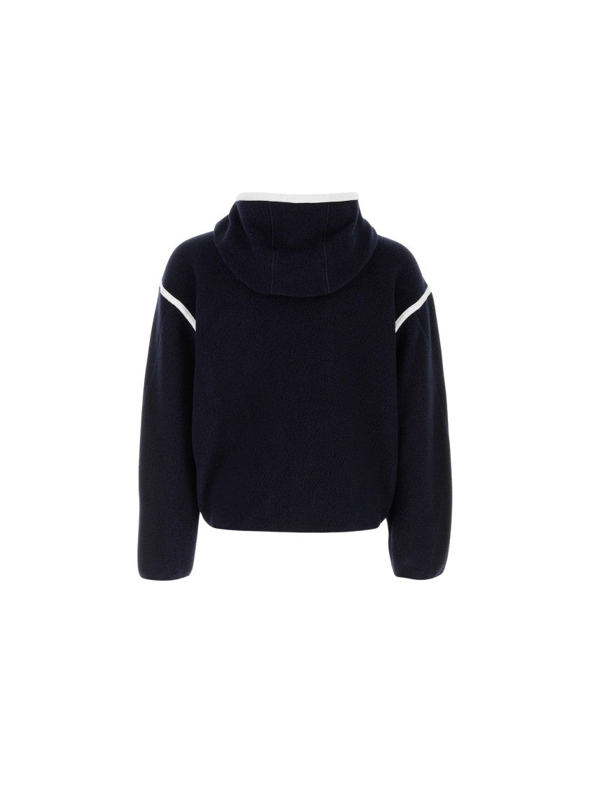 Givenchy Wool Hooded Blouson With Contrast Piping Details