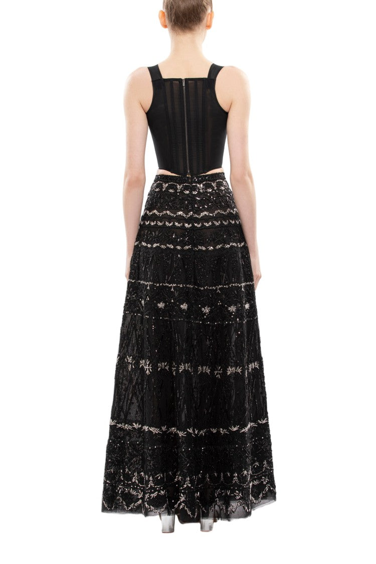 Saiid Kobeisy Corset With Beaded Skirt