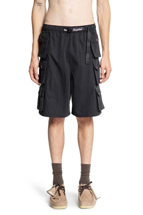 Kapital Relaxed Fit Black Shorts With Utilitarian Pockets