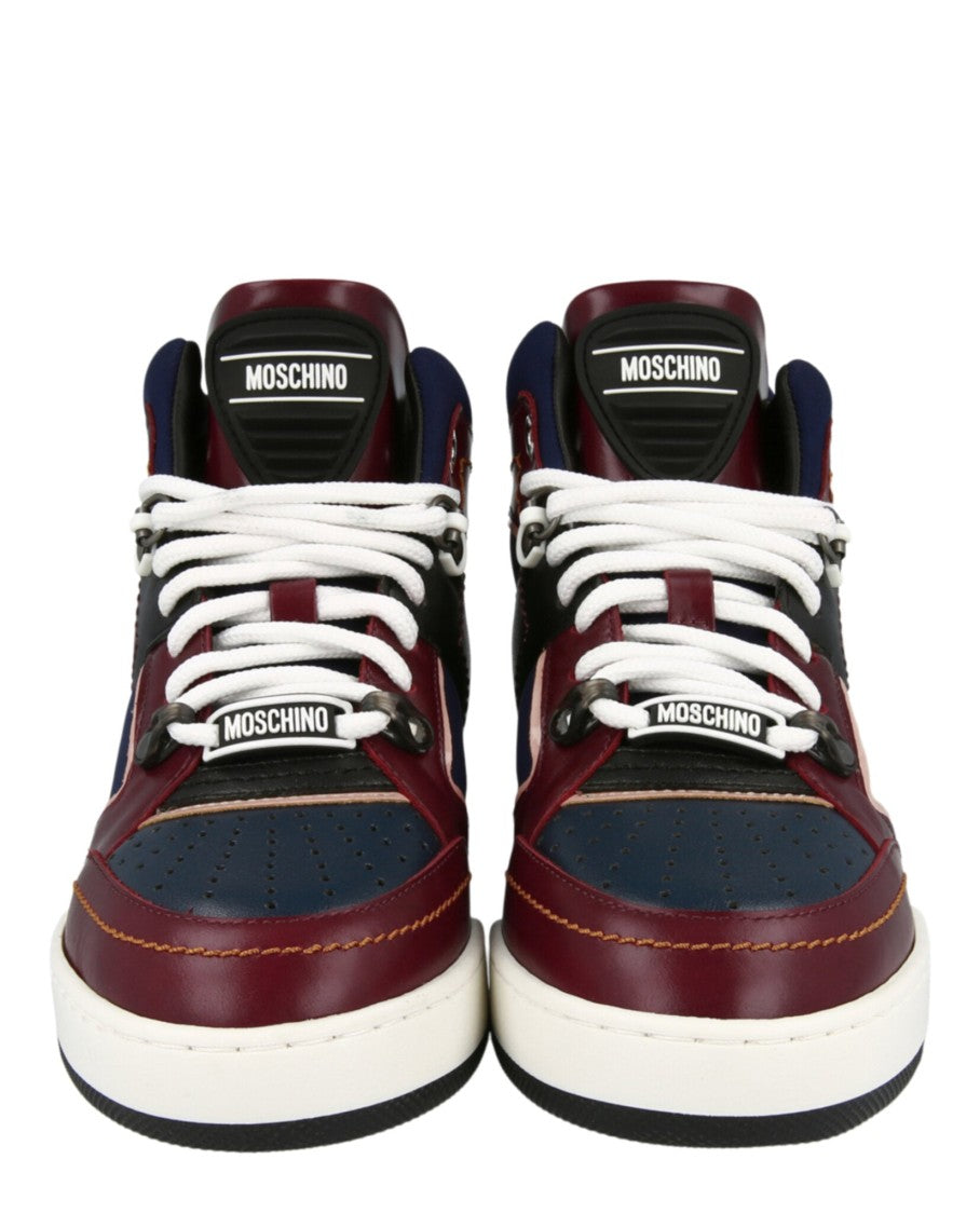 Moschino Streetball Asymmetrical High-Top Sneakers