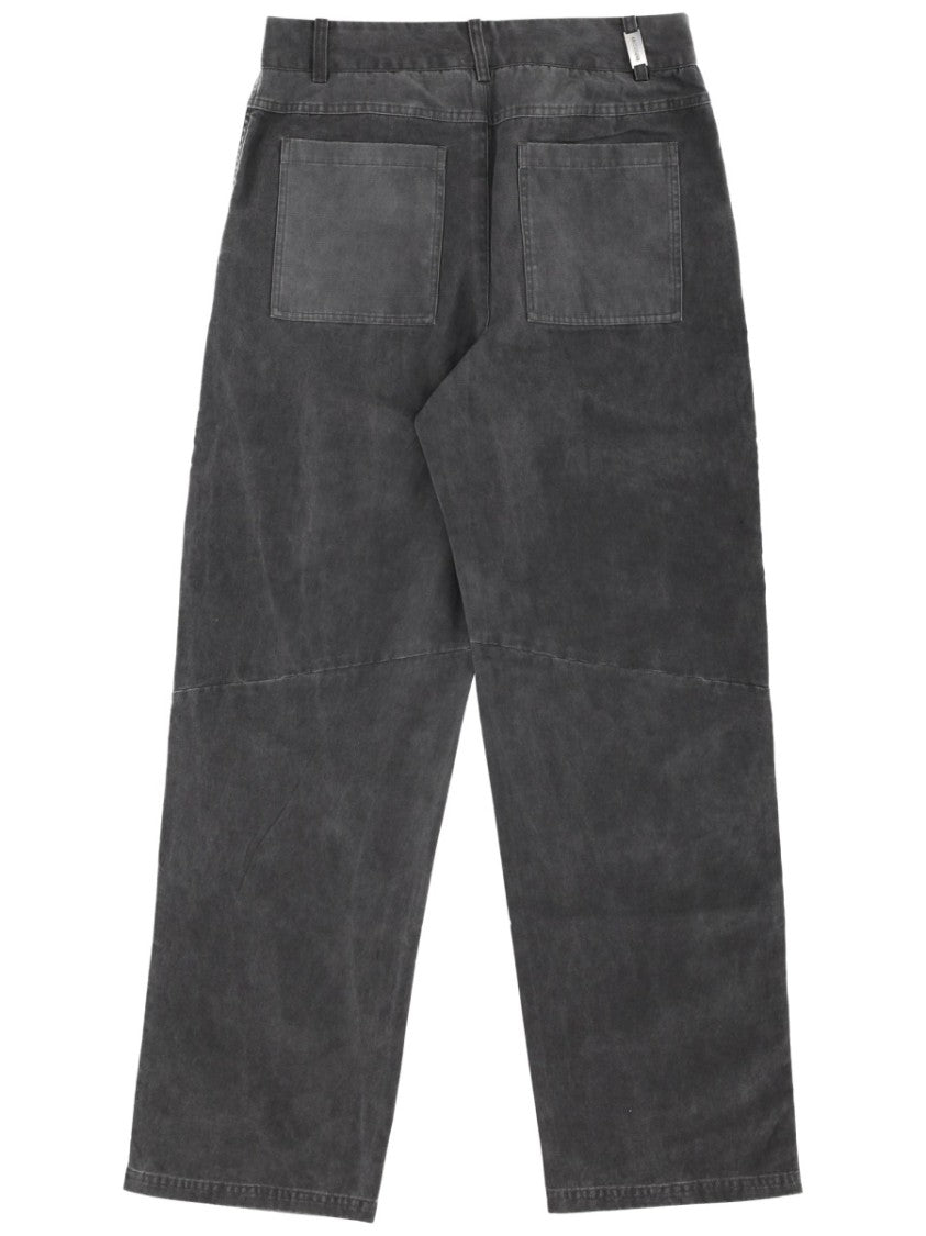 Represent Workwear Relaxed Wide-Leg Black Jeans