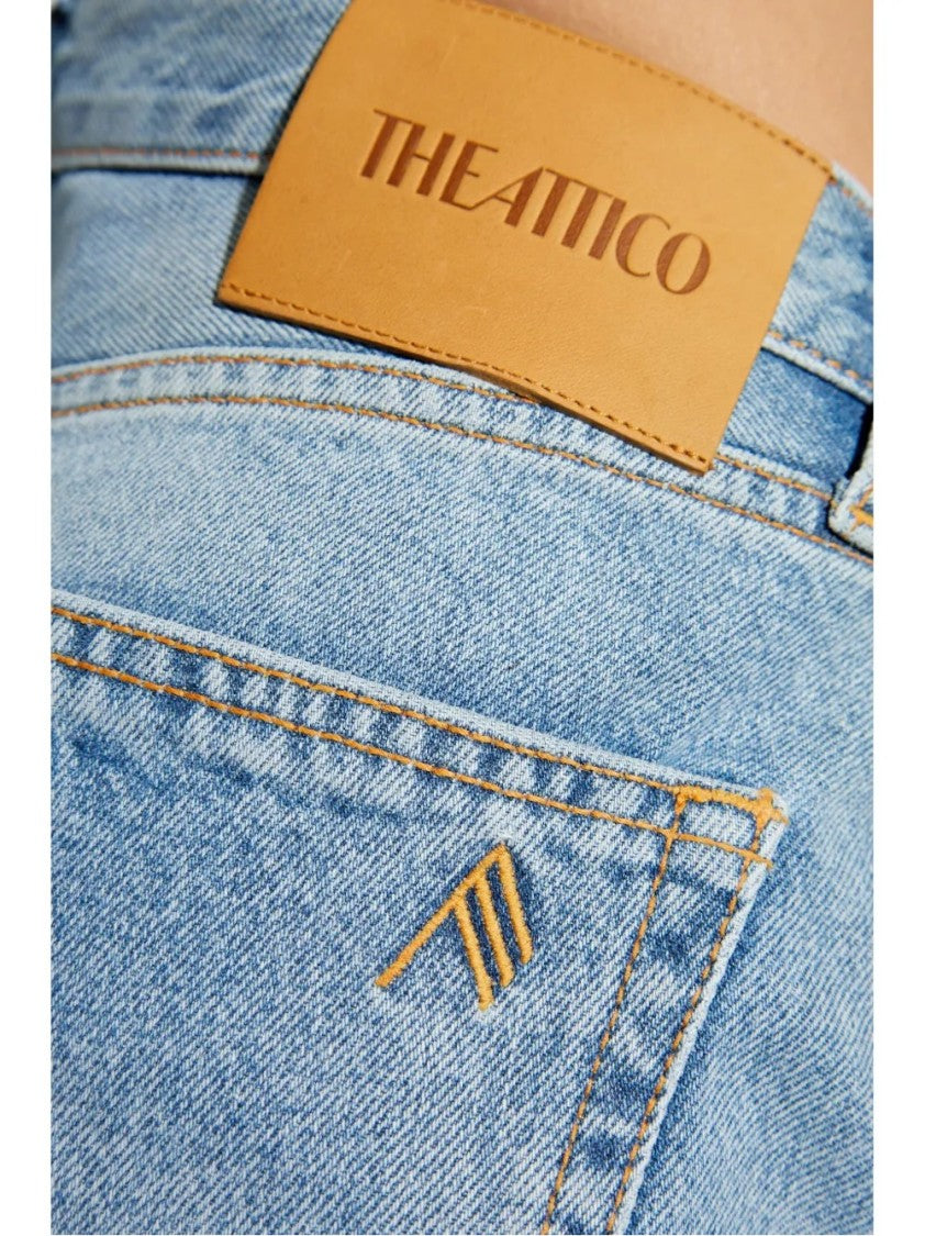 The Attico Relaxed Fit Light Blue Denim Pants