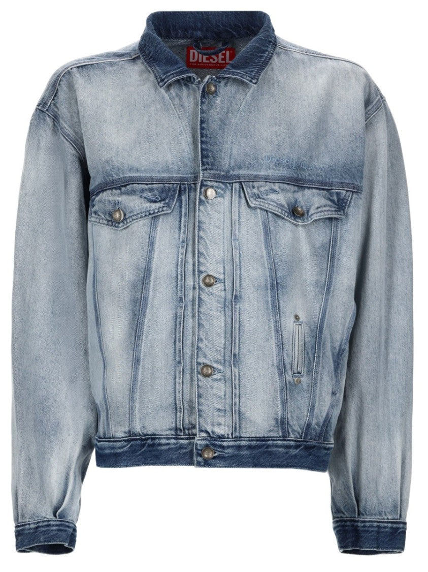 Diesel D-Denver-Fsi1 Cropped Denim Jacket