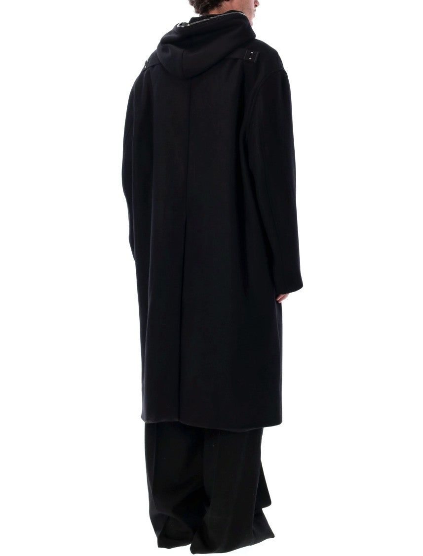 Rick Owens Mlton Wool Gimp Mac Coat
