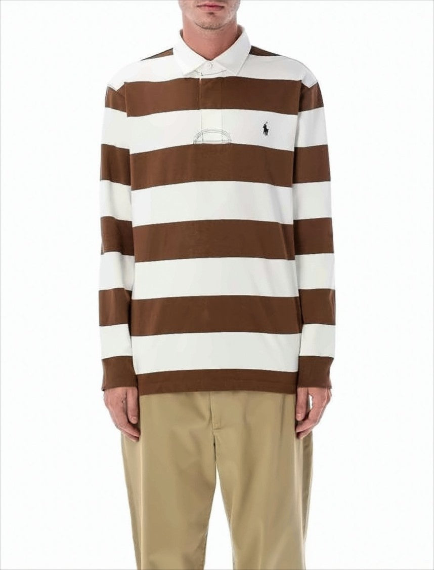 Polo Ralph Lauren Long-Sleeve Polo Shirt With Horizontal Stripes