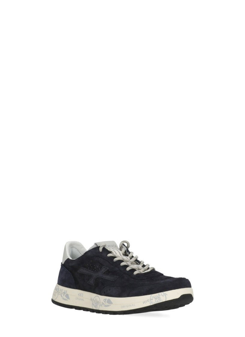 Premiata Blue Nous 8289 Perforated Sneakers