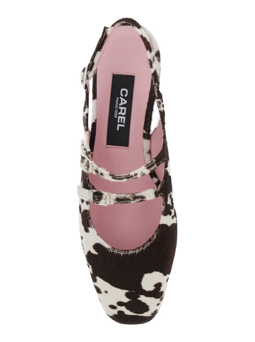 Carel Paris Cow Print Slingback Shoes