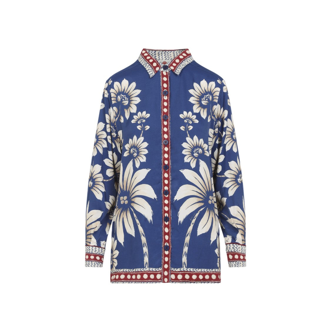 Farm Rio Luna Blue Viscose Shirt