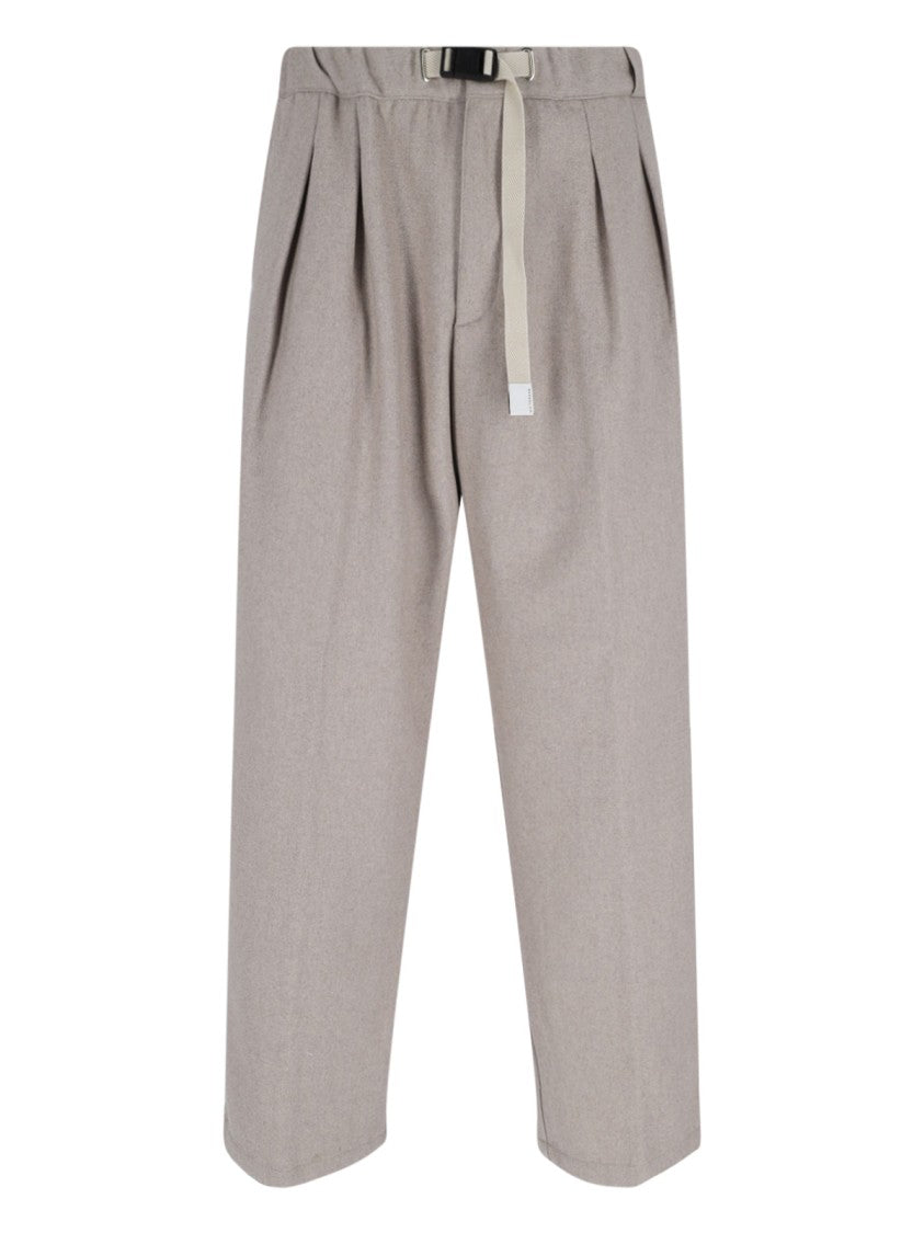 White Sand Wool-Blend Pants – Grey