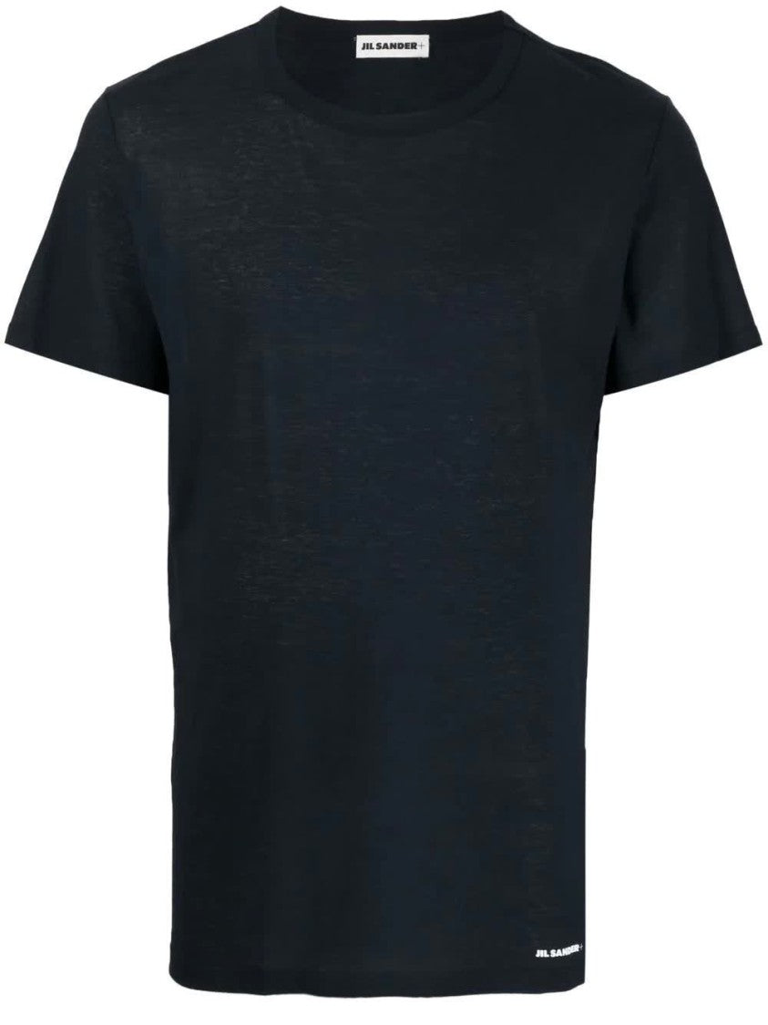 Jil Sander Blue Crew Neck Cotton T-Shirt