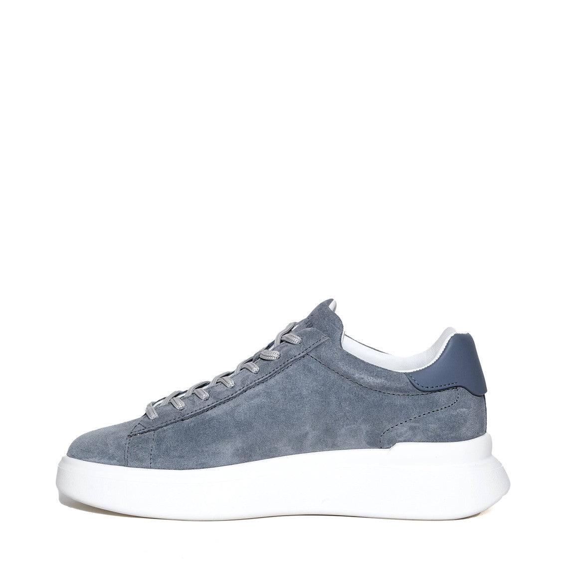 Hogan Gray Suede Rebel Sneakers With Leather Accents