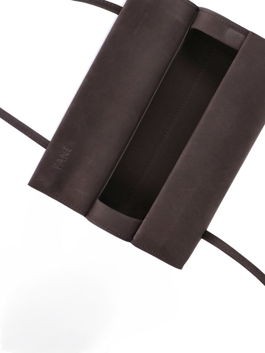 Fane Grey Mie Calfskin Cylinder Shoulder Bag