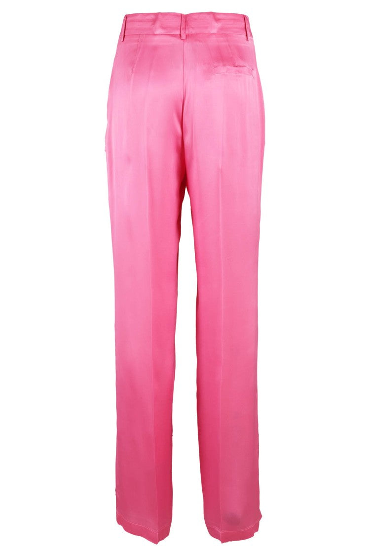 Semi Couture High-Waist Satin-Finish Tonya Trousers With Side Pockets