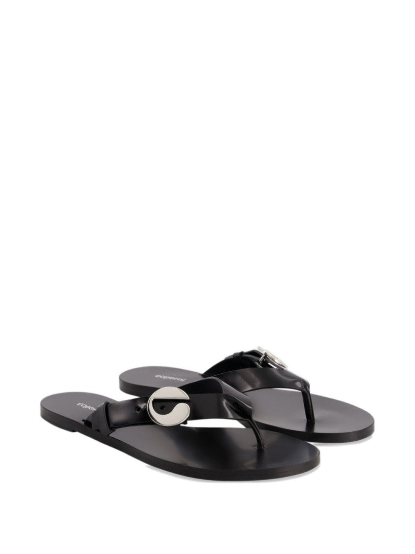 Coperni Black Synthetic Streamline Thong Sandals