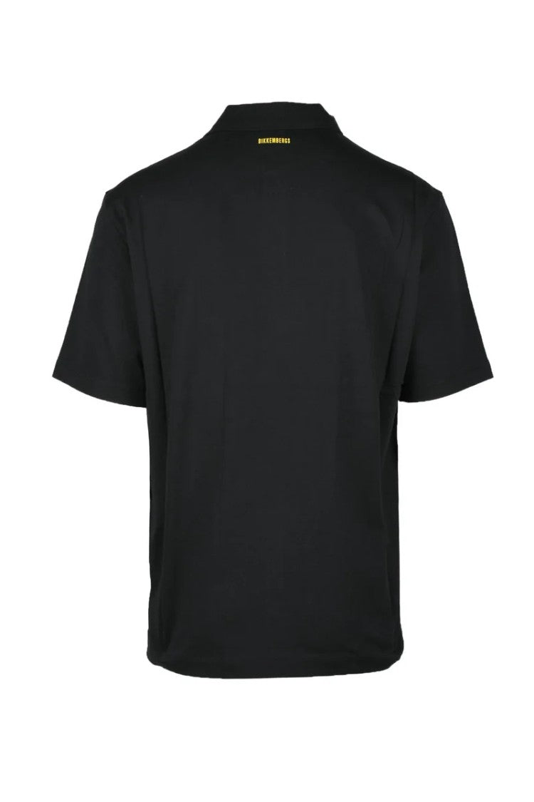 Bikkembergs Black Minimalist Cotton Polo Shirt