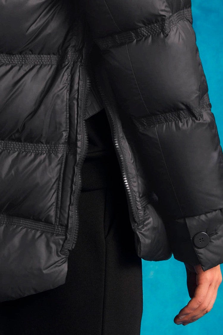 Peuterey Black Hooded Quilted Polyester Puffer Jacket