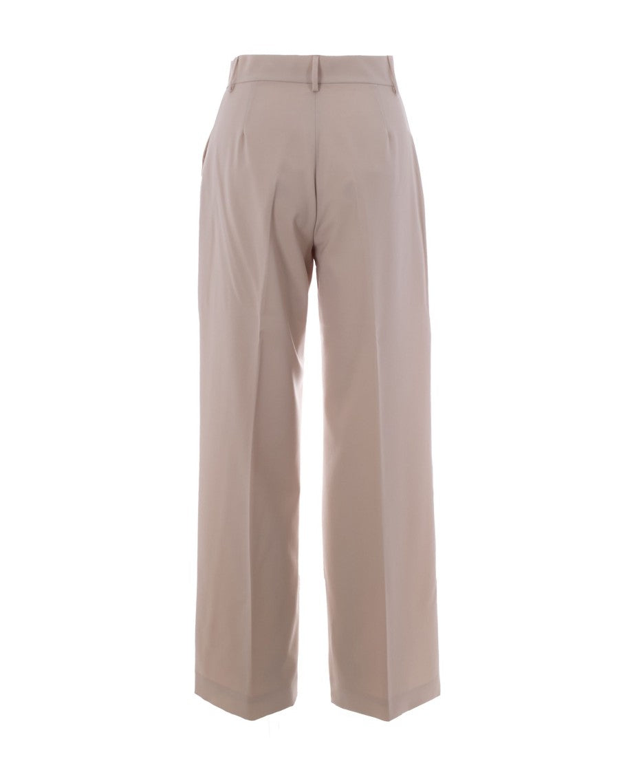 Max Mara Sand Wool Chinos