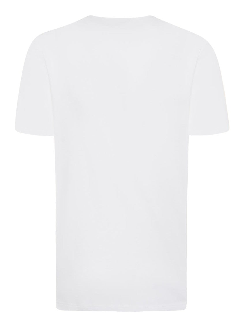 Kiton White Stretch Cotton Jersey T-Shirt With Chest Pocket