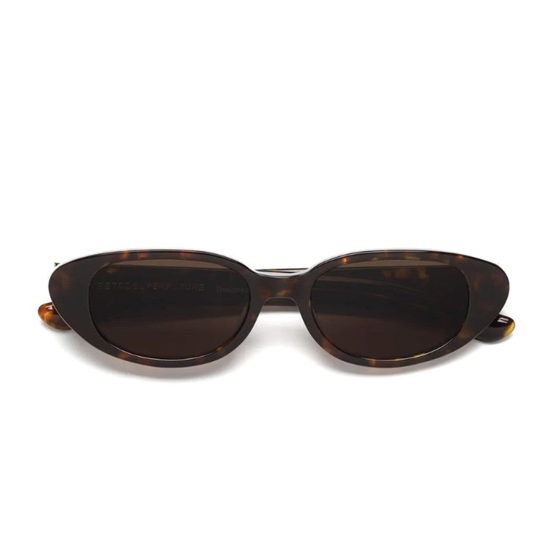 Retrosuperfuture Havana Vega Acetate Oval Sunglasses