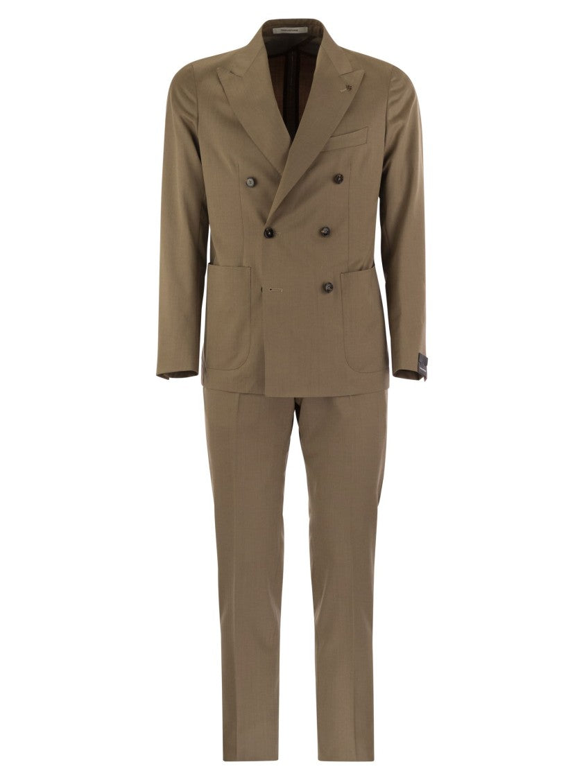 Tagliatore Double-Breasted Virgin Wool Suit With Tailored Fit
