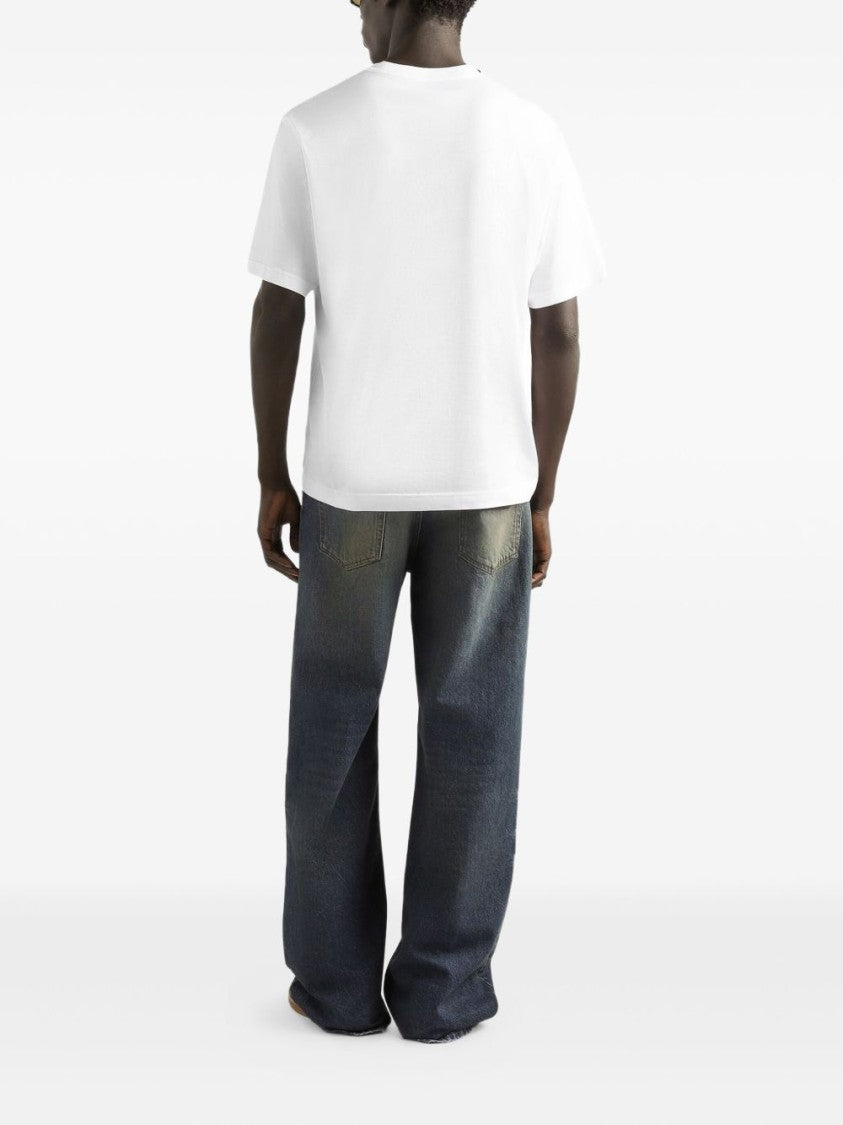 Dolce & Gabbana Optical White Logo Patch T-Shirt