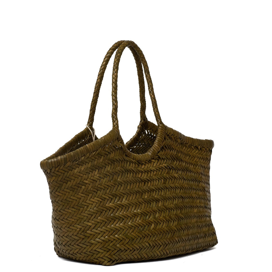 Dragon Diffusion Nantucket Big Handwoven Buffalo Leather Tote Bag
