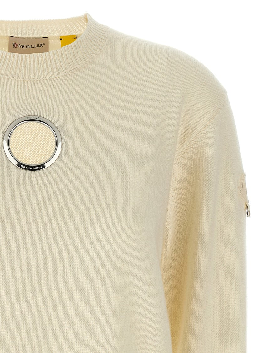 Moncler Genius Wool And Cashmere Blend Sweater With Eyelet Detail