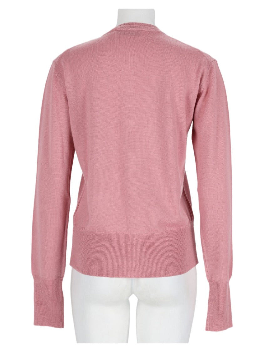 Vivienne Westwood Pink Round-Neck Classic Wool Cardigan