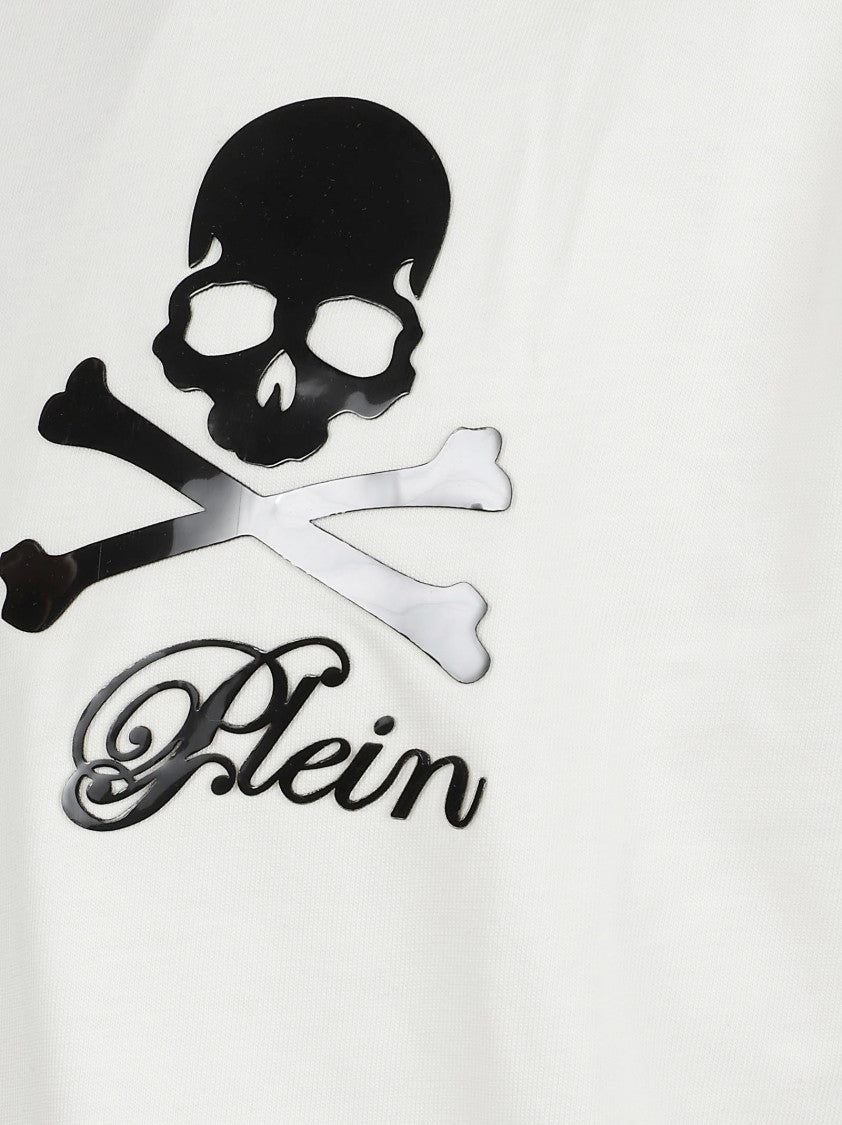 Philipp Plein Minimalist Crew Neck T-Shirt With Graphic Print