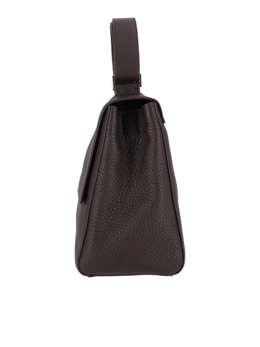 Claudio Orciani Brown Sveva Soft Medium Calf Leather Shoulder Bag