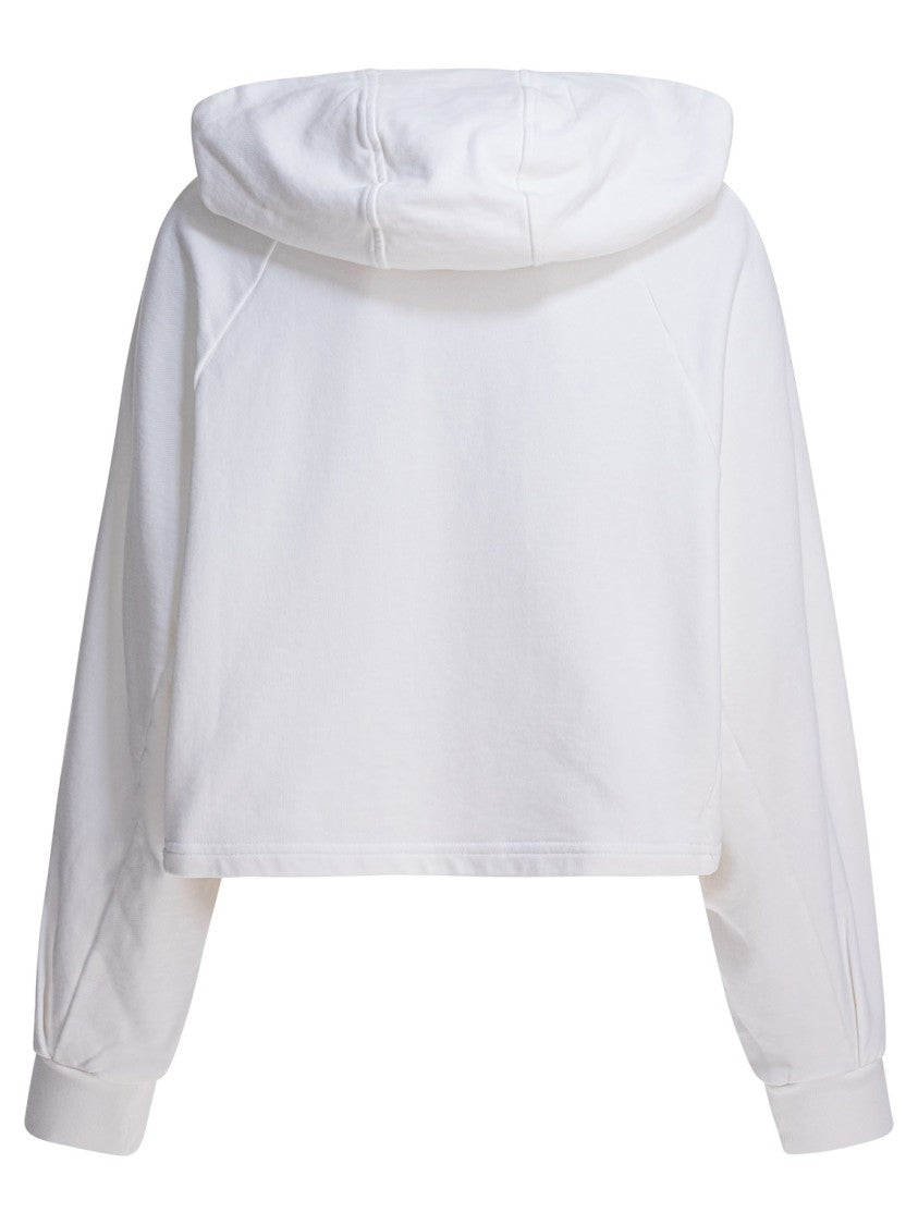 Pinko Cropped Hoodie Knitwear With Relaxed Fit