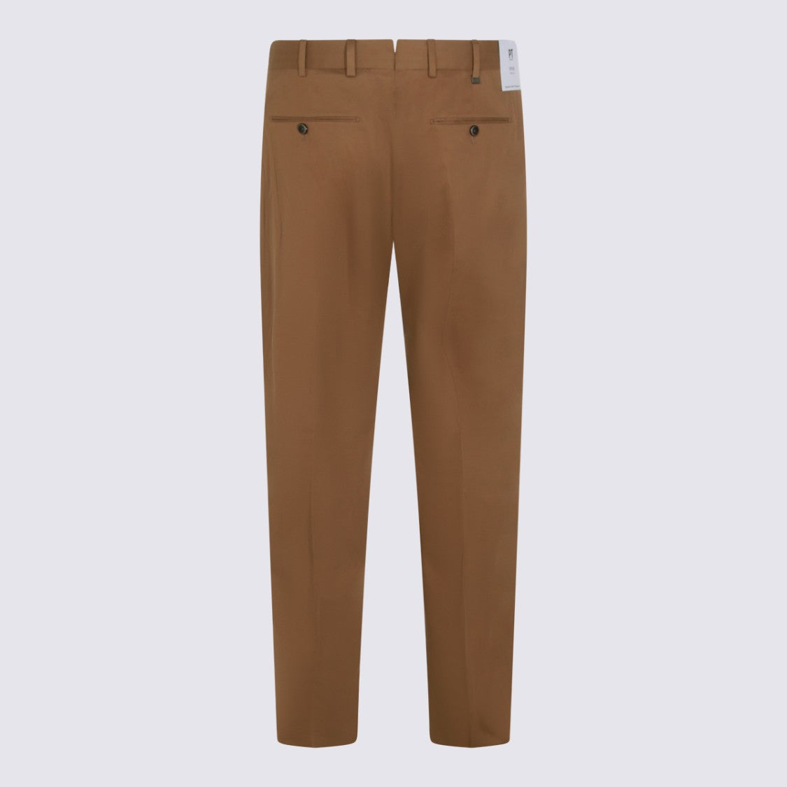 Pt Torino Tailored Brown Trousers With Flat Front And Subtle Pleats