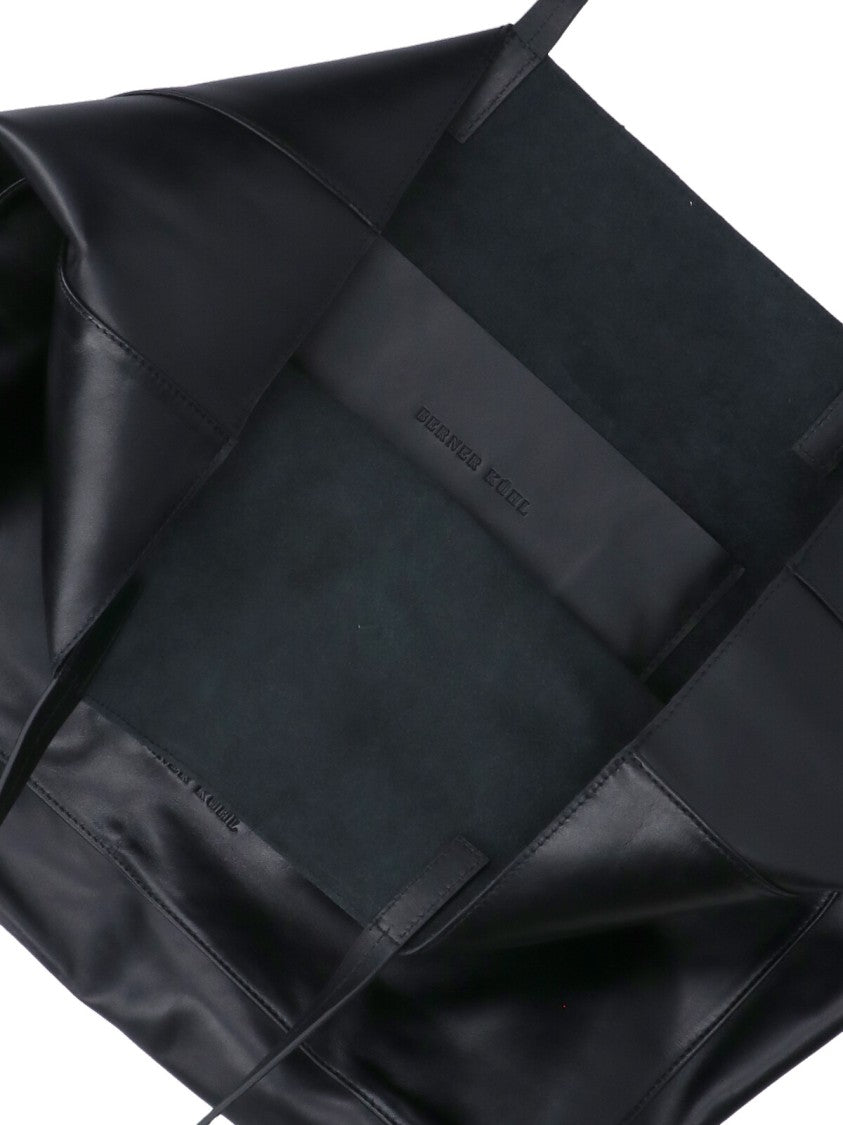 Berner Kuhl Structured Black Bag With Smooth Finish