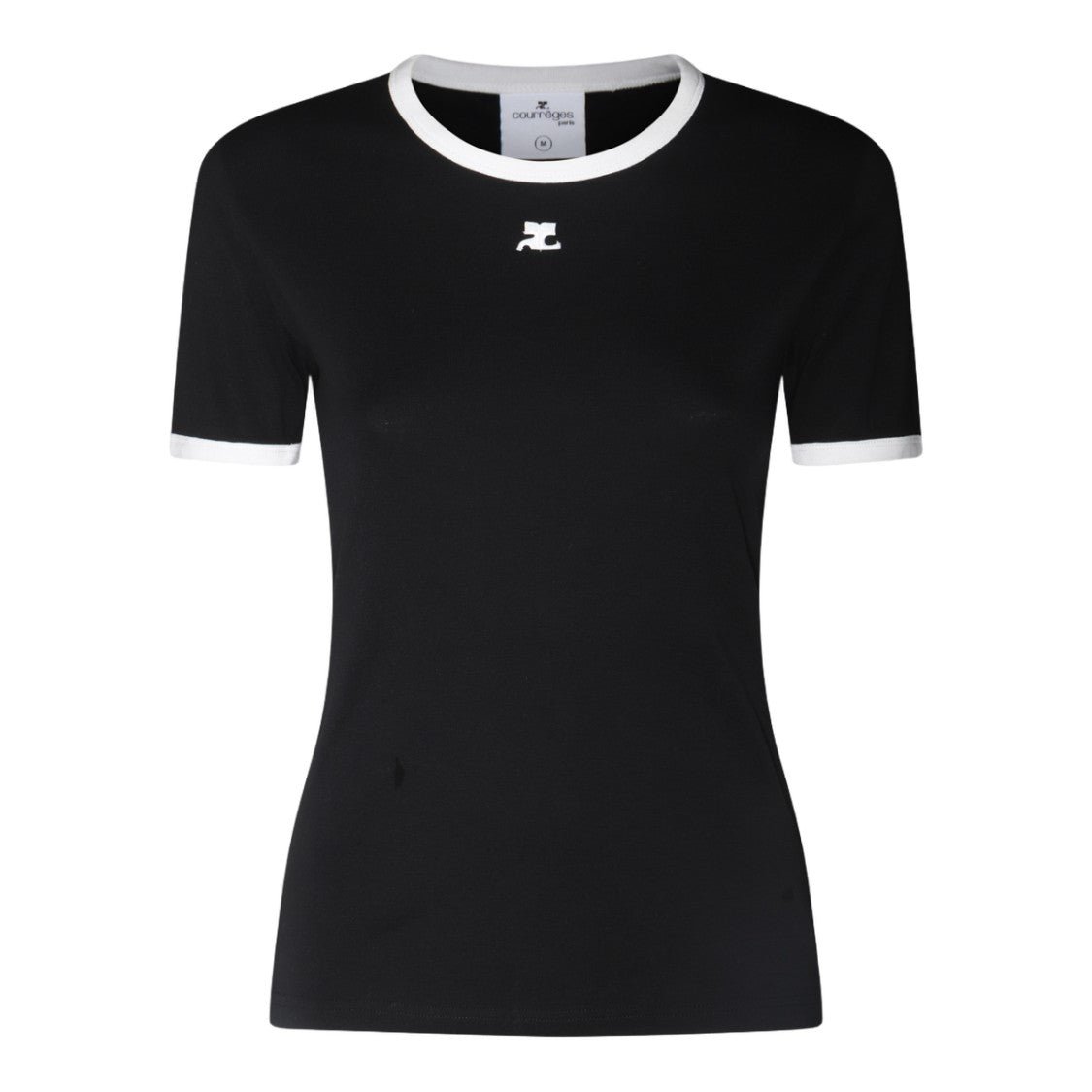 Courrèges Fitted Short-Sleeve T-Shirt With Contrasting Trim