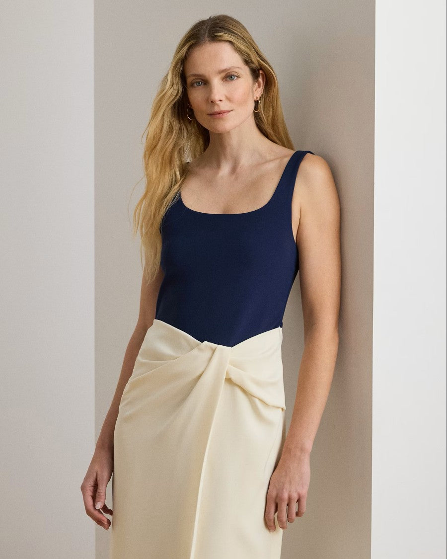 Lauren Ralph Lauren Natural Double Crepe Slim Dress