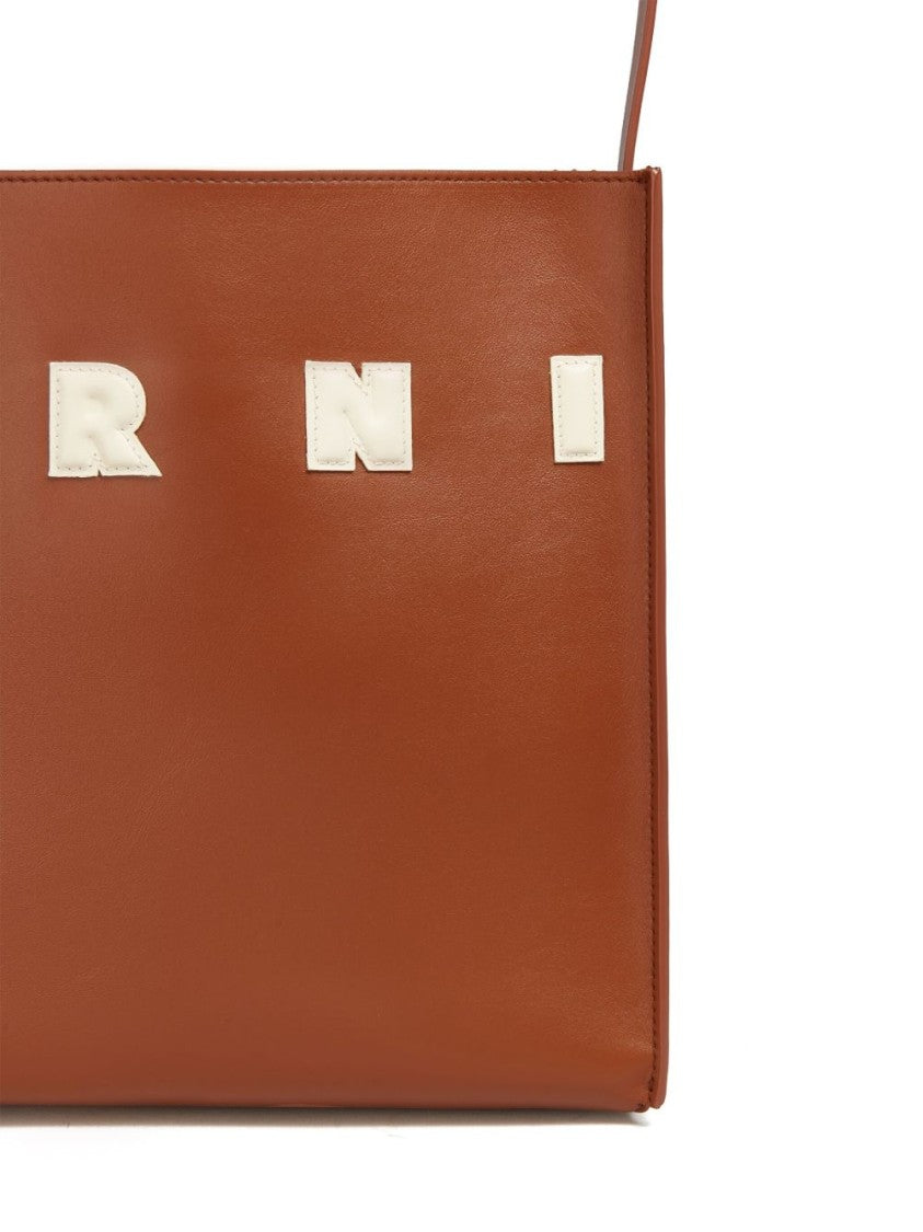 Marni Spacious Calfskin Shopper Bag
