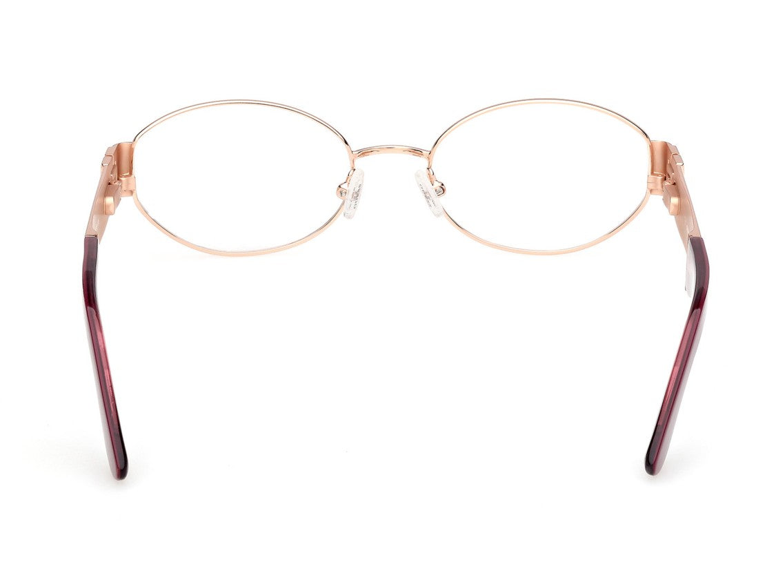 Guess Burgundy Gu50314 Round Metal Eyeglasses