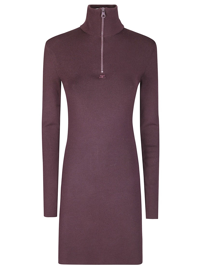 Courrèges Zipped Mockneck Dress