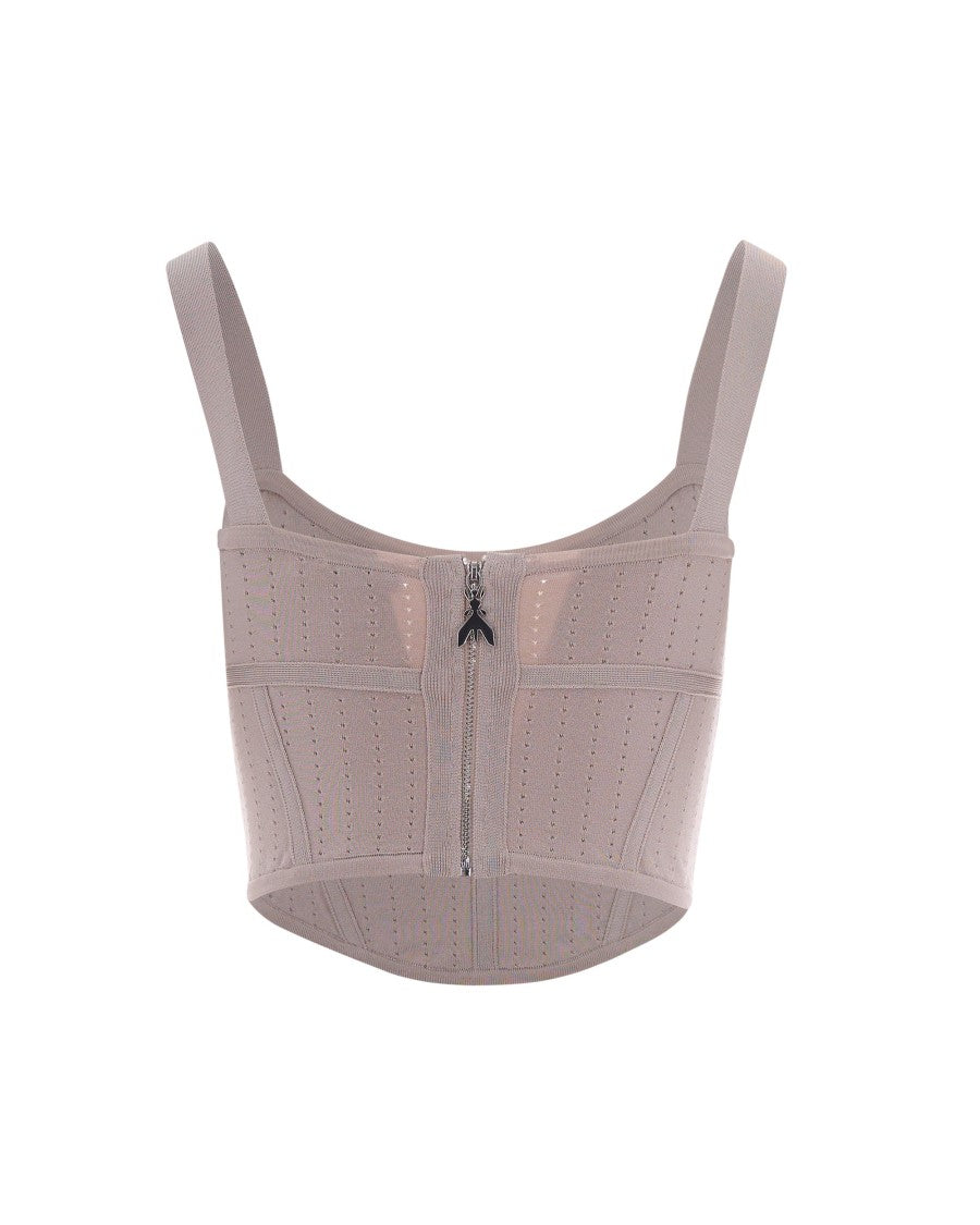 Patrizia Pepe Jacquard Knit Bustier Top