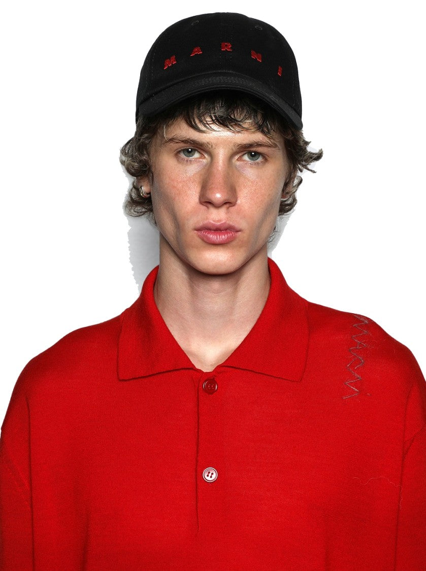 Marni Baseball Cap Black