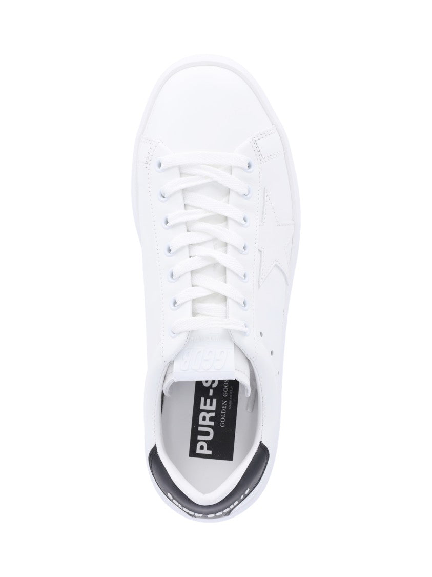 Golden Goose White Tonal Star Leather Low-Top Sneakers