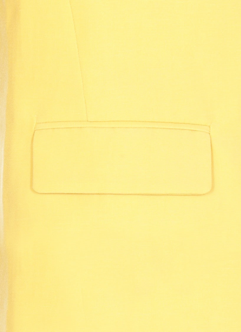 Fabiana Filippi Wool And Linen Jacket With Tulle Hem Detail