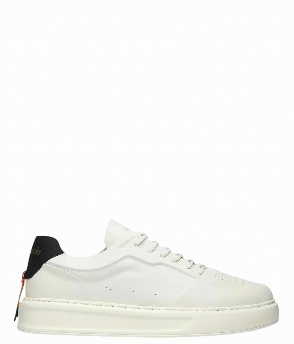 Barracuda White Slip On Leather Sneakers