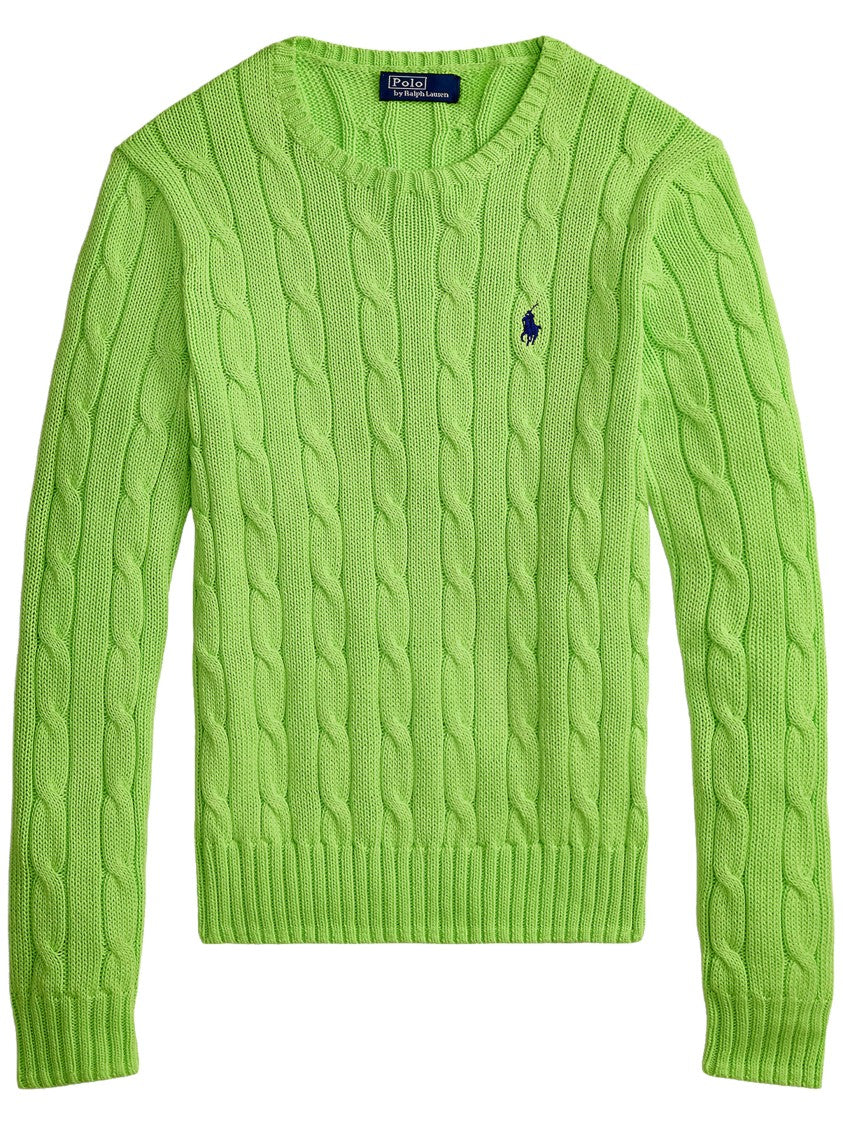 Polo Ralph Lauren Lime Green Julianna Pullover Cotton Sweater