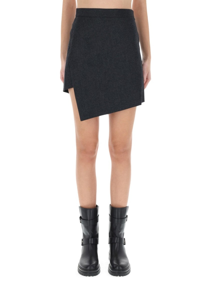 Vivienne Westwood Infinity High-Waisted Asymmetrical Mini Skirt