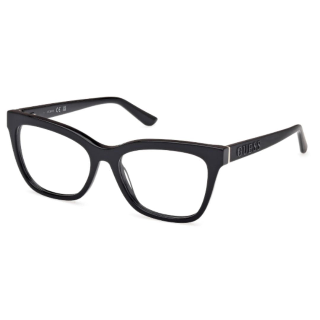 Guess Gu50172 Glossy Black Acetate Rectangular Eyeglasses