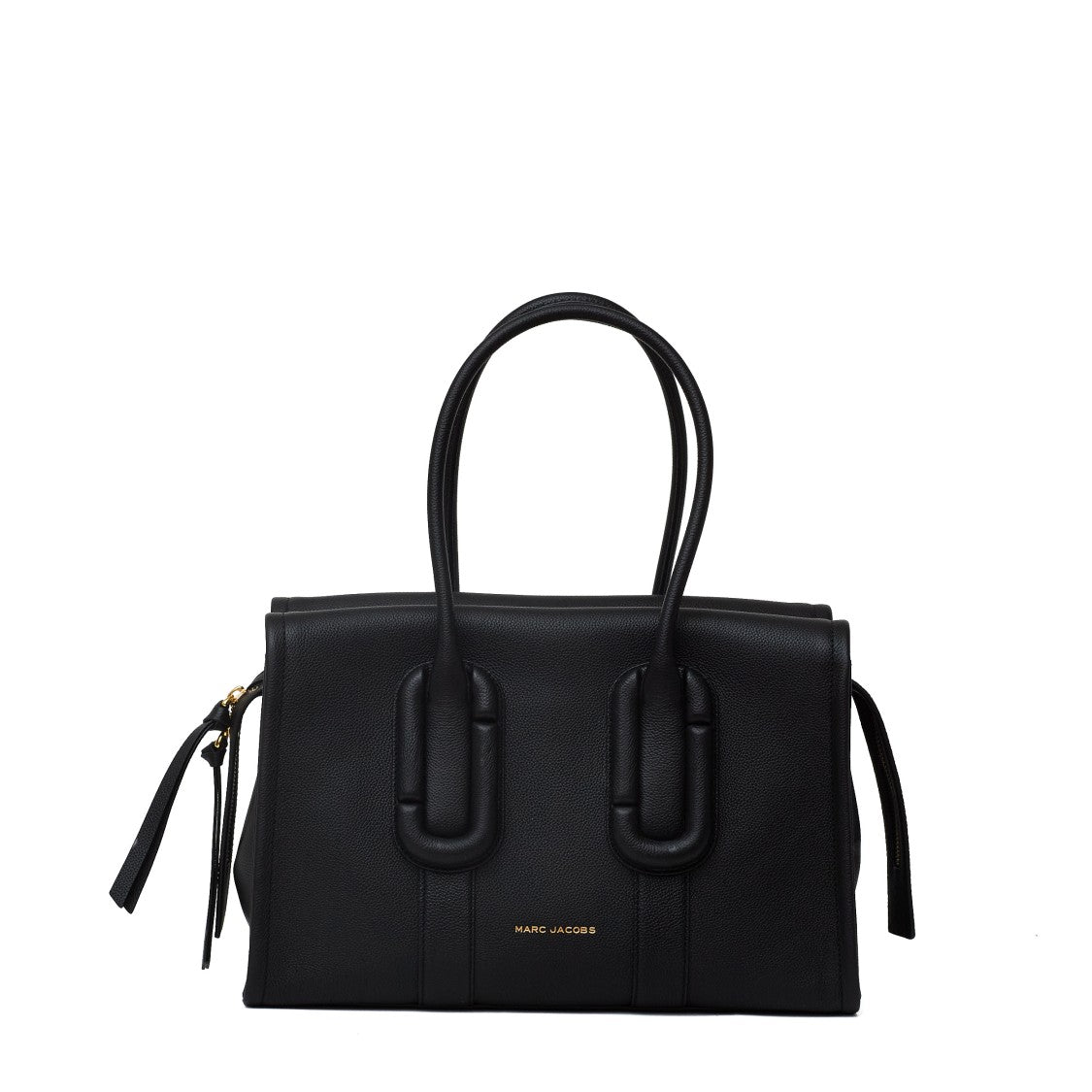 Marc Jacobs Pebble Leather Structured City Tote With Gold-Tone Accents