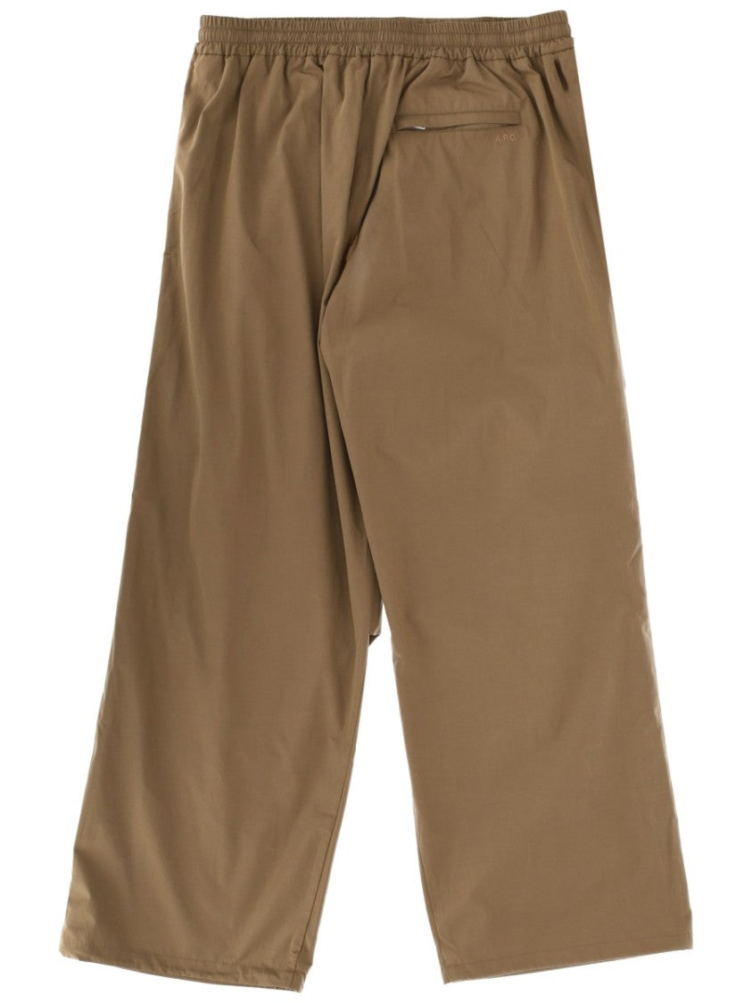 A.P.C. Brown Wide-Leg Elastic Pants